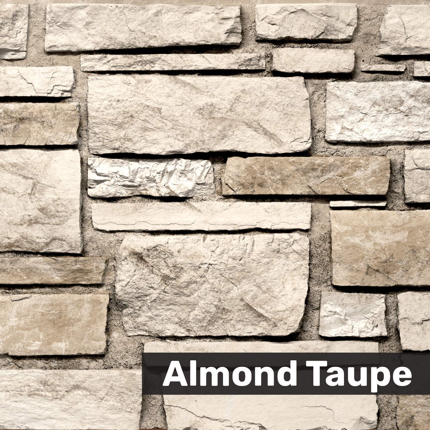 Almond Taupe Ledgestone DP2455 Labeled Swatch