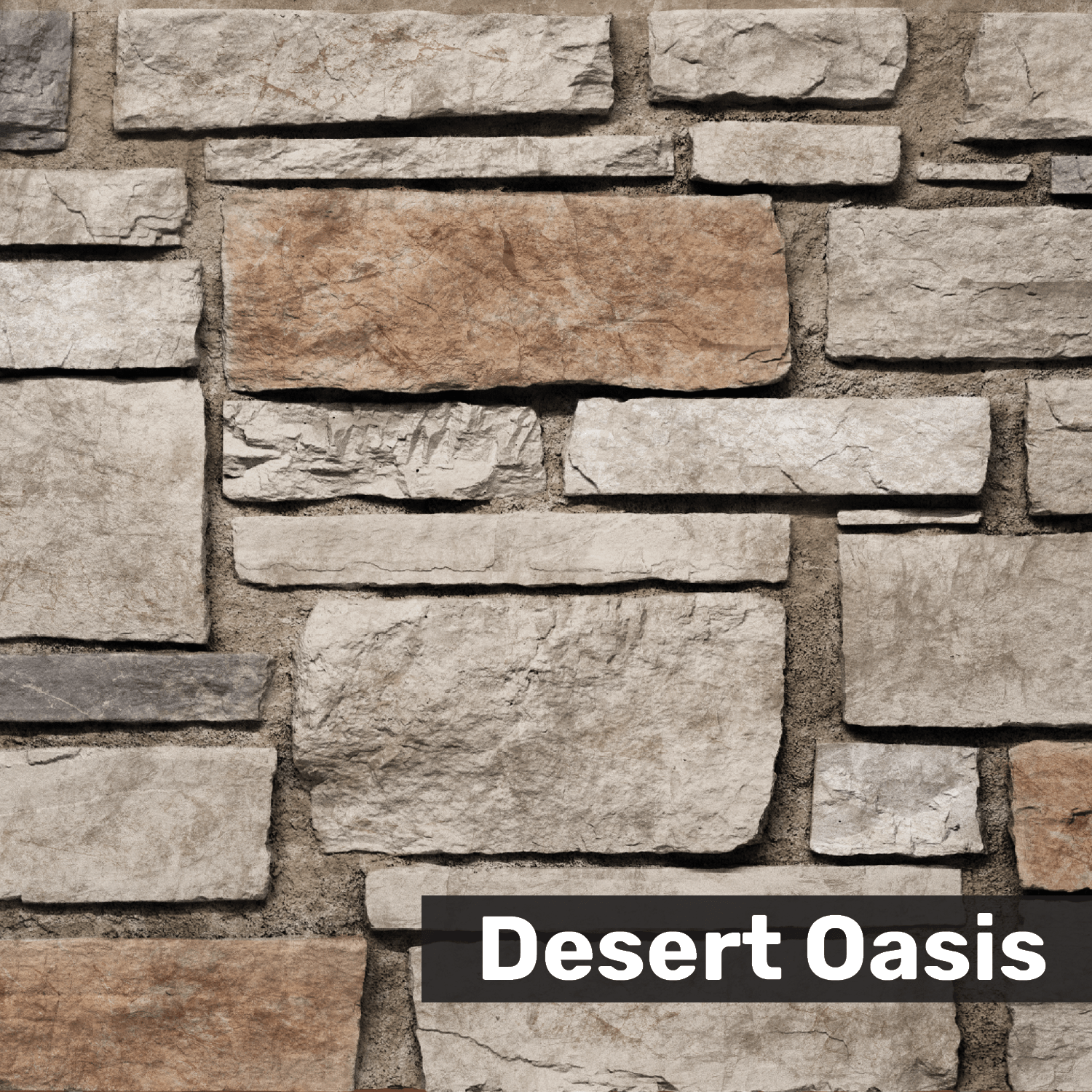 Desert Oasis Ledgestone DP2455 Labeled Swatch