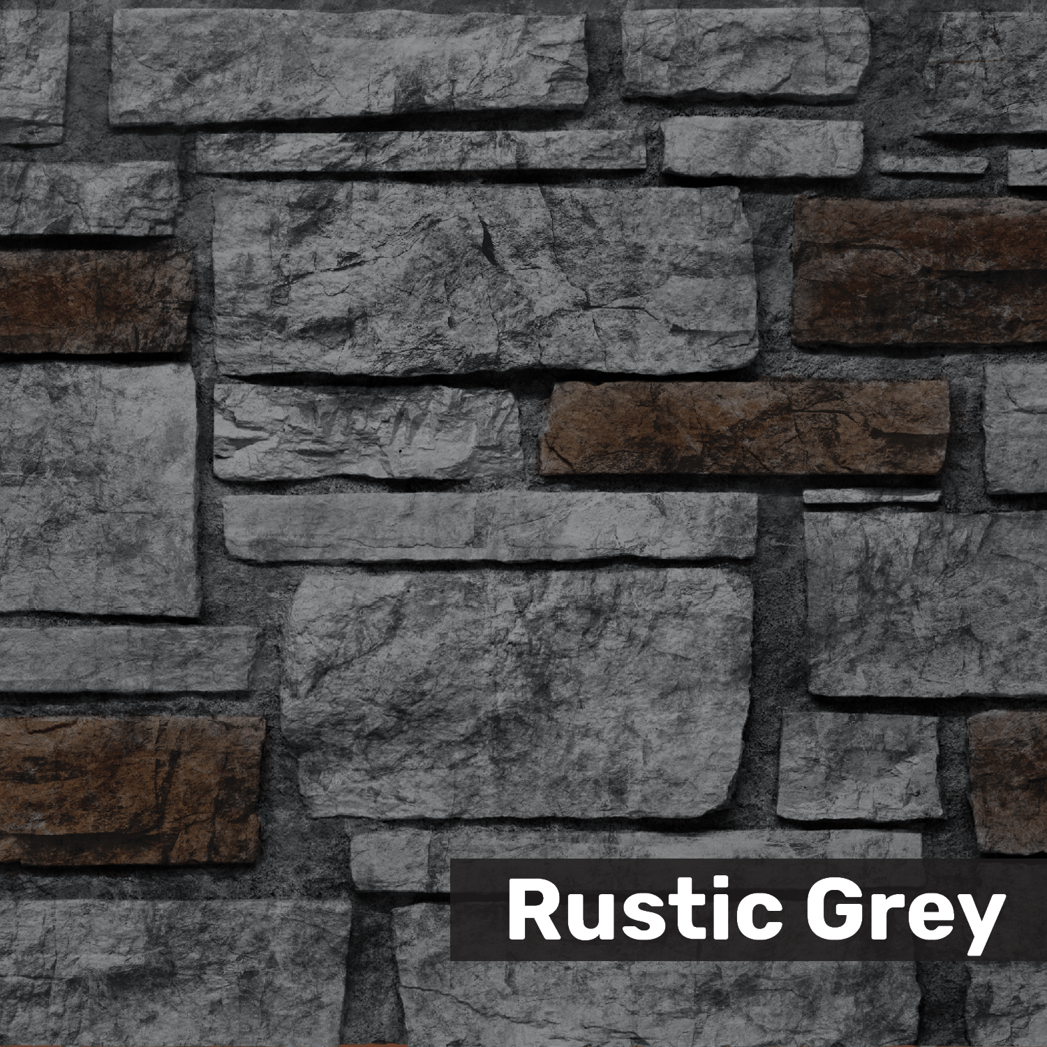 Rustic Grey Ledgestone DP2455 Labeled Swatch