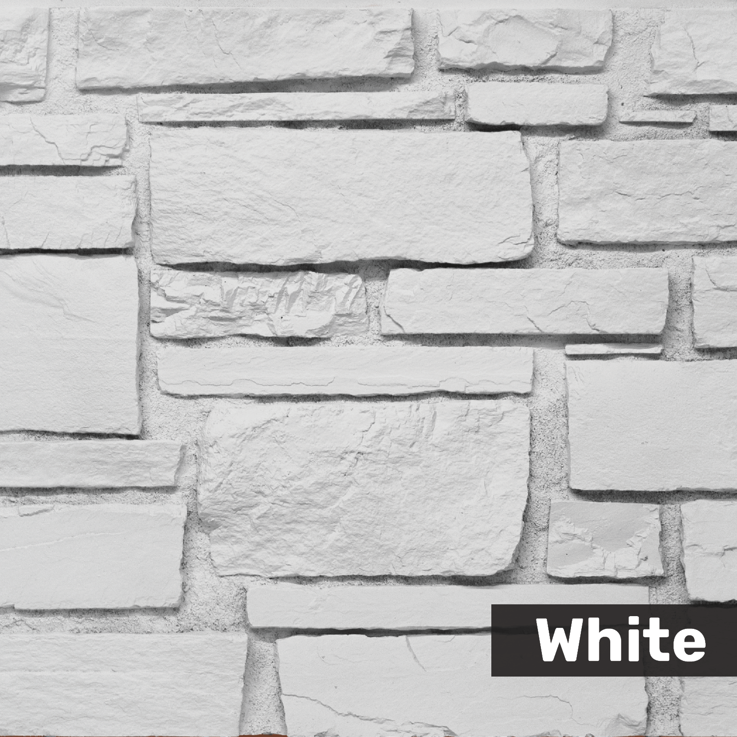 White Ledgestone DP2455 Labeled Swatch